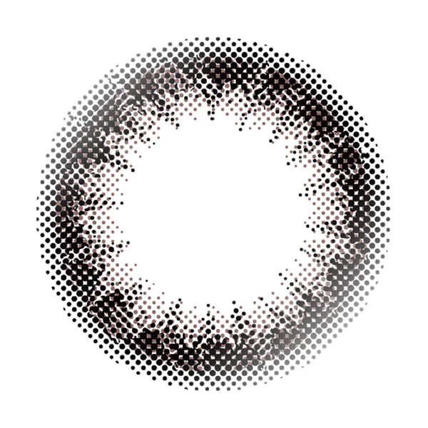 ENVIE Plum Black contact lens close up cool black tone