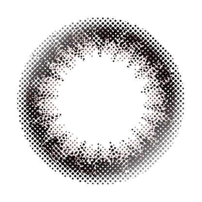 ENVIE Plum Black contact lens close up cool black tone