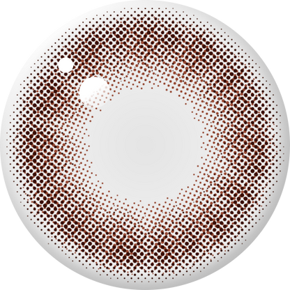 ENVIE Merim Brown contact lens close up natural brown tone