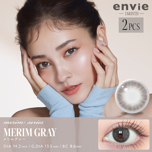 envie Merim Gray Monthly Color Contact Lenses