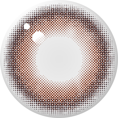 ENVIE Perim Chocolat contact lens close up warm brown tone