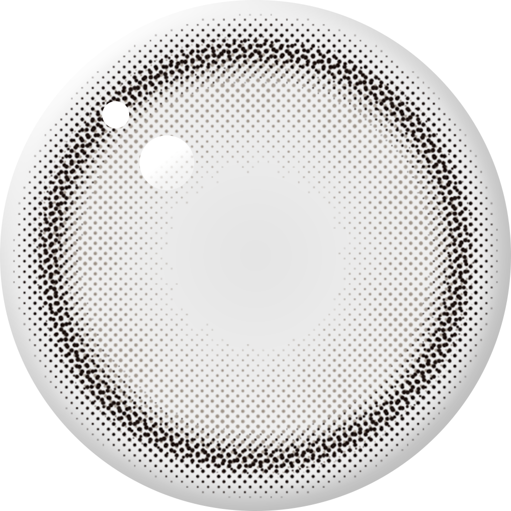 ENVIE Minuit Grege contact lens close up gray beige tone
