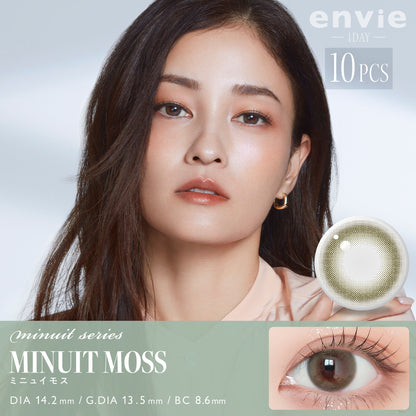 ENVIE Minuit Moss 1 day color contact lenses Japan