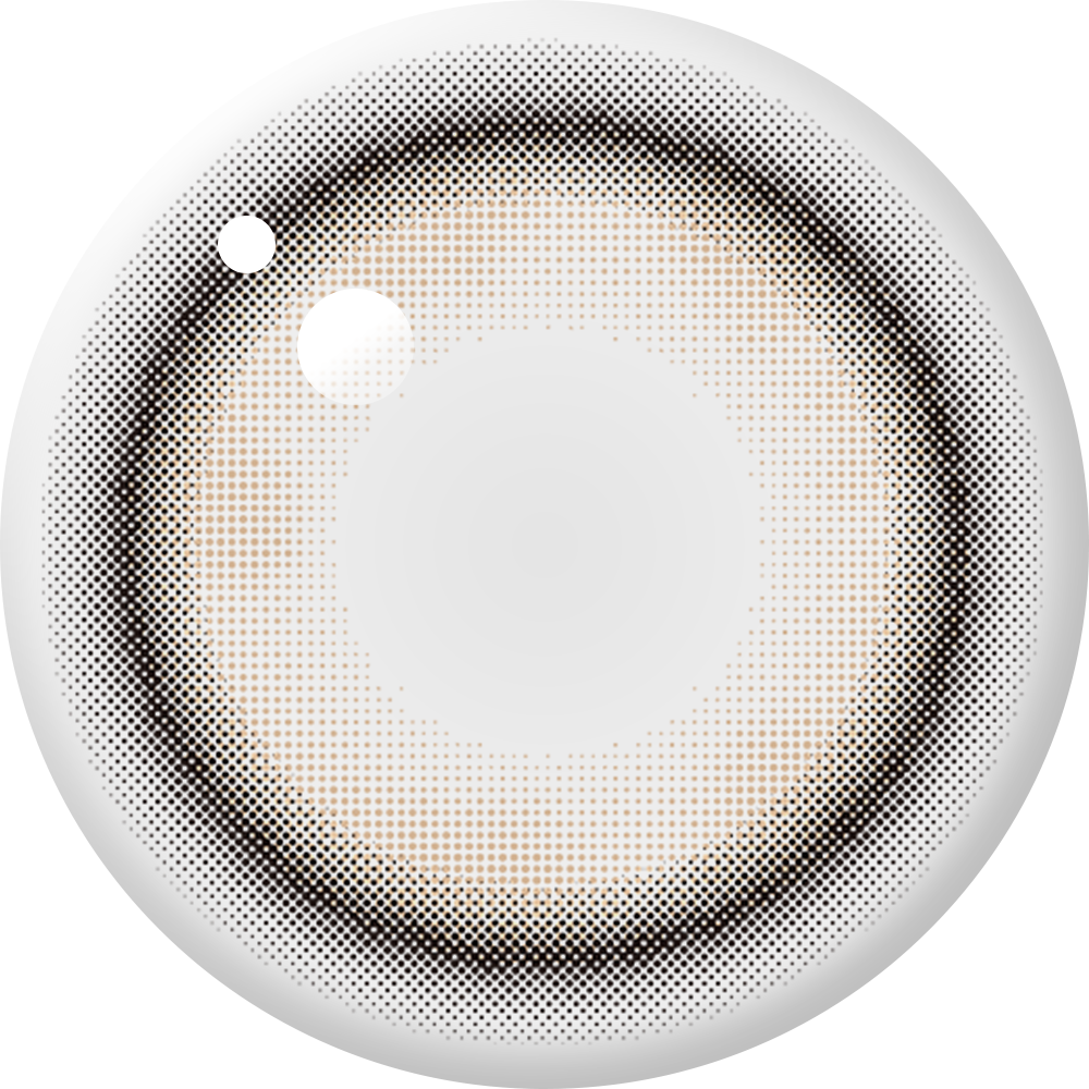 ENVIE Minuit Apricot contact lens close up soft apricot tone lens details