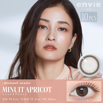 ENVIE Minuit Apricot 1 day color contact lenses Japan