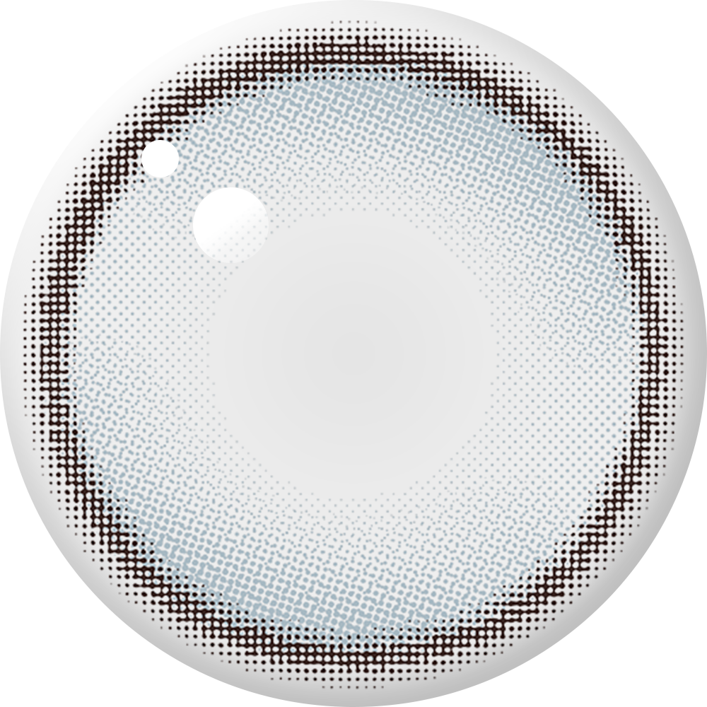 ENVIE Parfum Bleu contact lens close up blue gray tone lens details