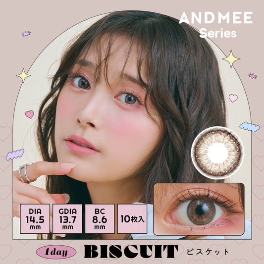 AND MEE BISCUIT 1 Day Colour Contact Lenses Canada