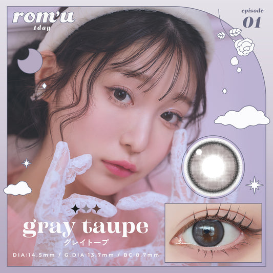 rom'u GRAY TAUPE 1 Day Colour Contact Lenses