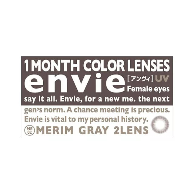 envie Merim Gray Monthly Color Contact Lenses