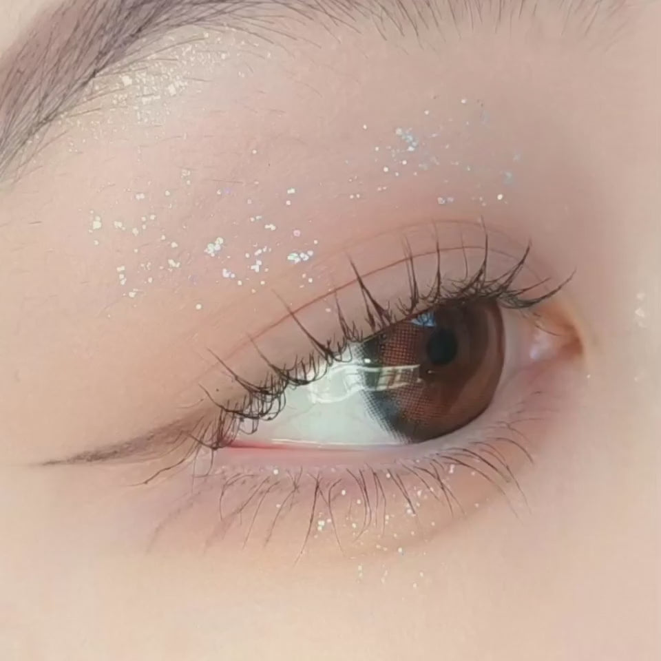 ENVIE Perim Chocolat reddish brown color contacts bold rim MP4 Video effect display